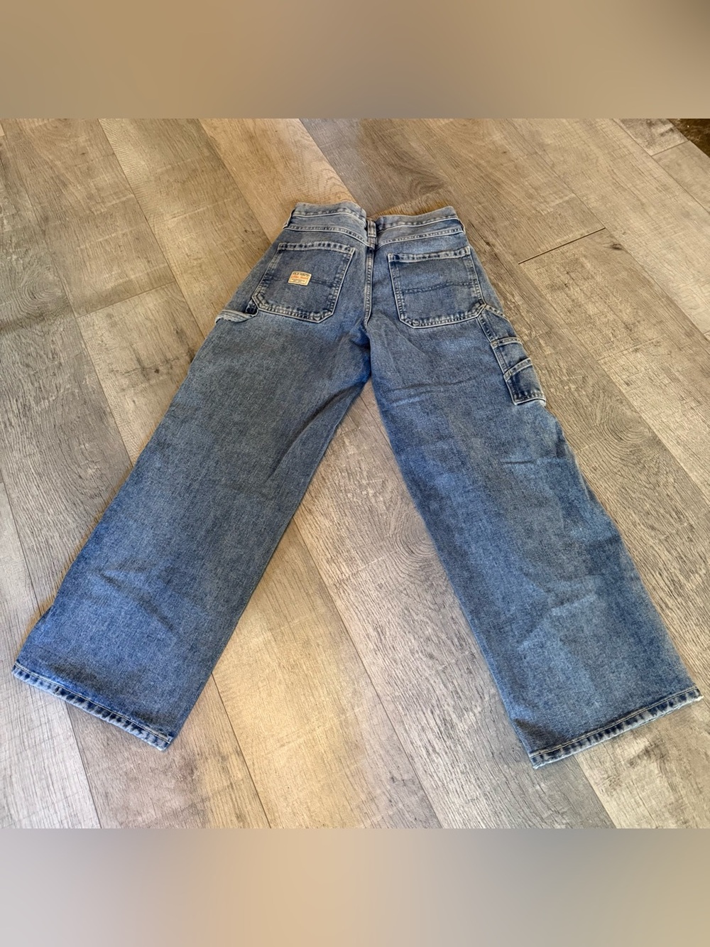 Old Navy Women's Light Blue Wide-Leg PainterJeans